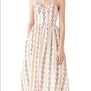 Agua by Agua Bendita Acacia Bustier Floral Linen Dress